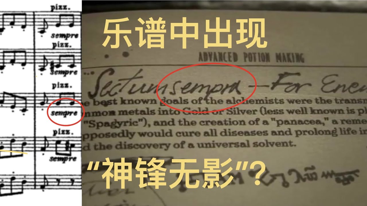 乐谱中出现了哈利波特的”神锋无影“？