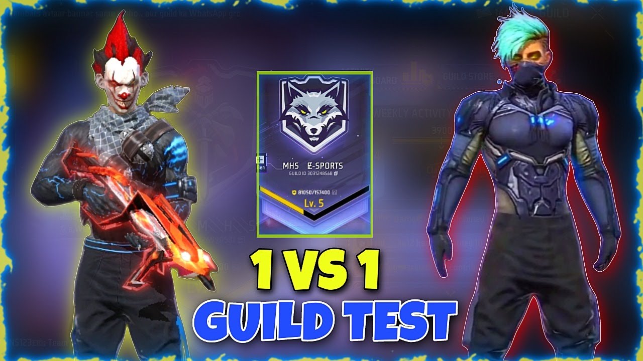 🔴Live FF 1vs1 HARDEST GUILD TEST | UNLIMITED FREE CUSTOM | MHS E-SPORTS GUILD TESTING