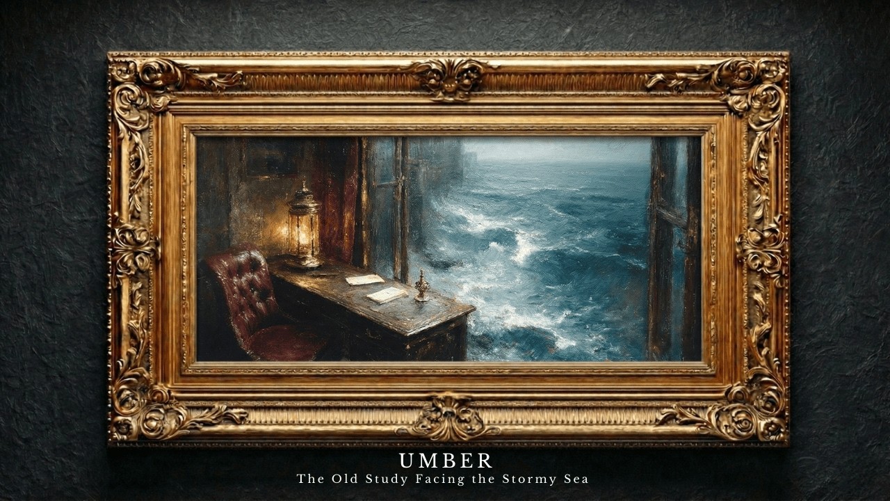 The Old Study Facing the Stormy Sea | Deep Cello & Ocean Waves | Focus, Reading & Sleep