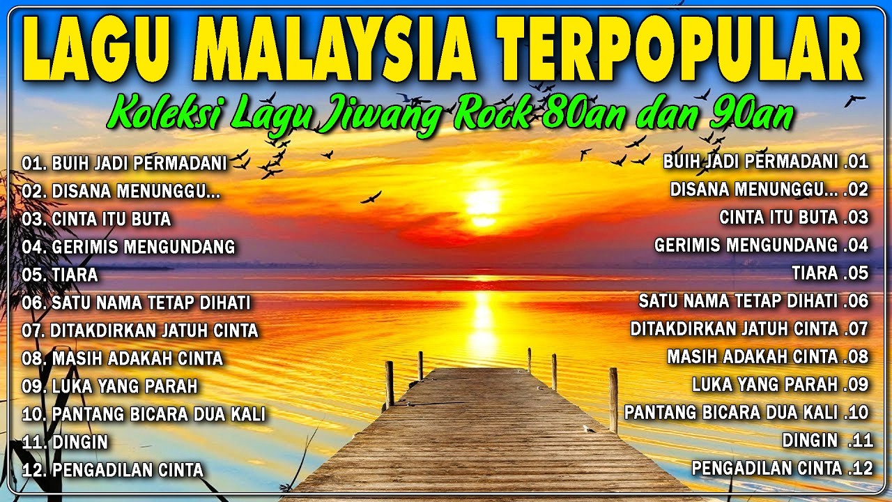 Lagu Malaysia Lama Populer 🎷 Malaysia Full Album 🎙️Temui Lagu Slow Rock Malaysia 90an Menyentuh Hati
