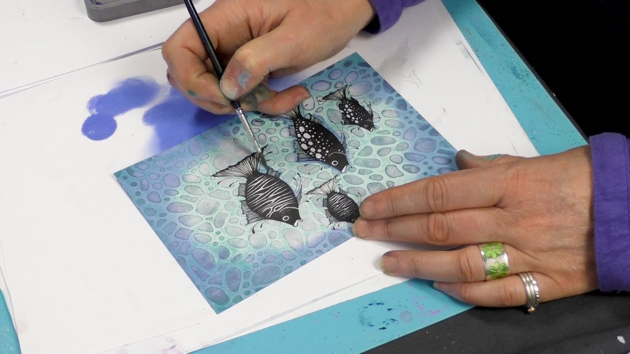 Four Fish - A Lavinia Stamps Tutorial