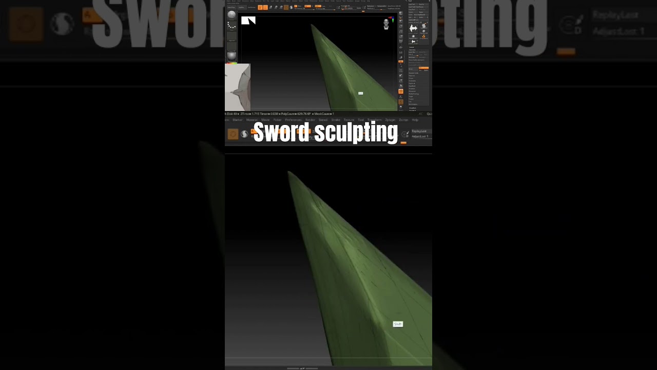 Z brush sword sculpting #zbrush  #3dmodeling #3dart #art #design #3d #3dartist #zbrushsculpting