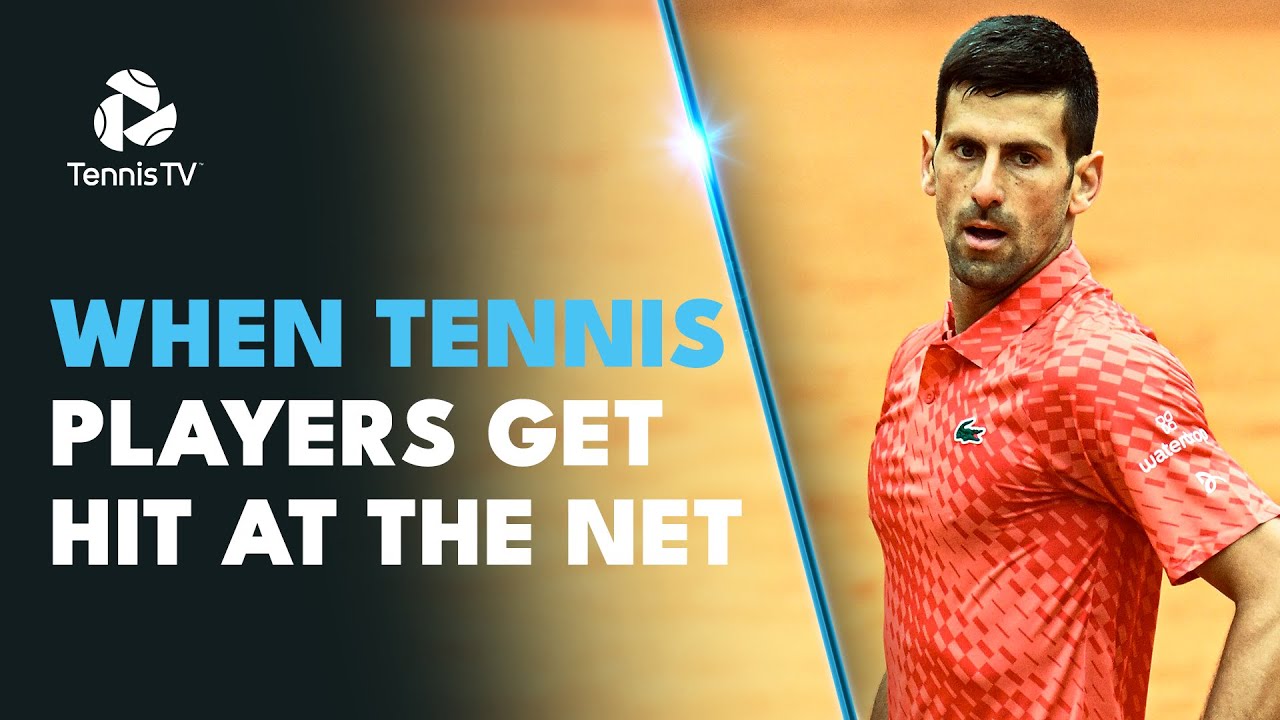 When Tennis Players Get HIT At The Net 👀