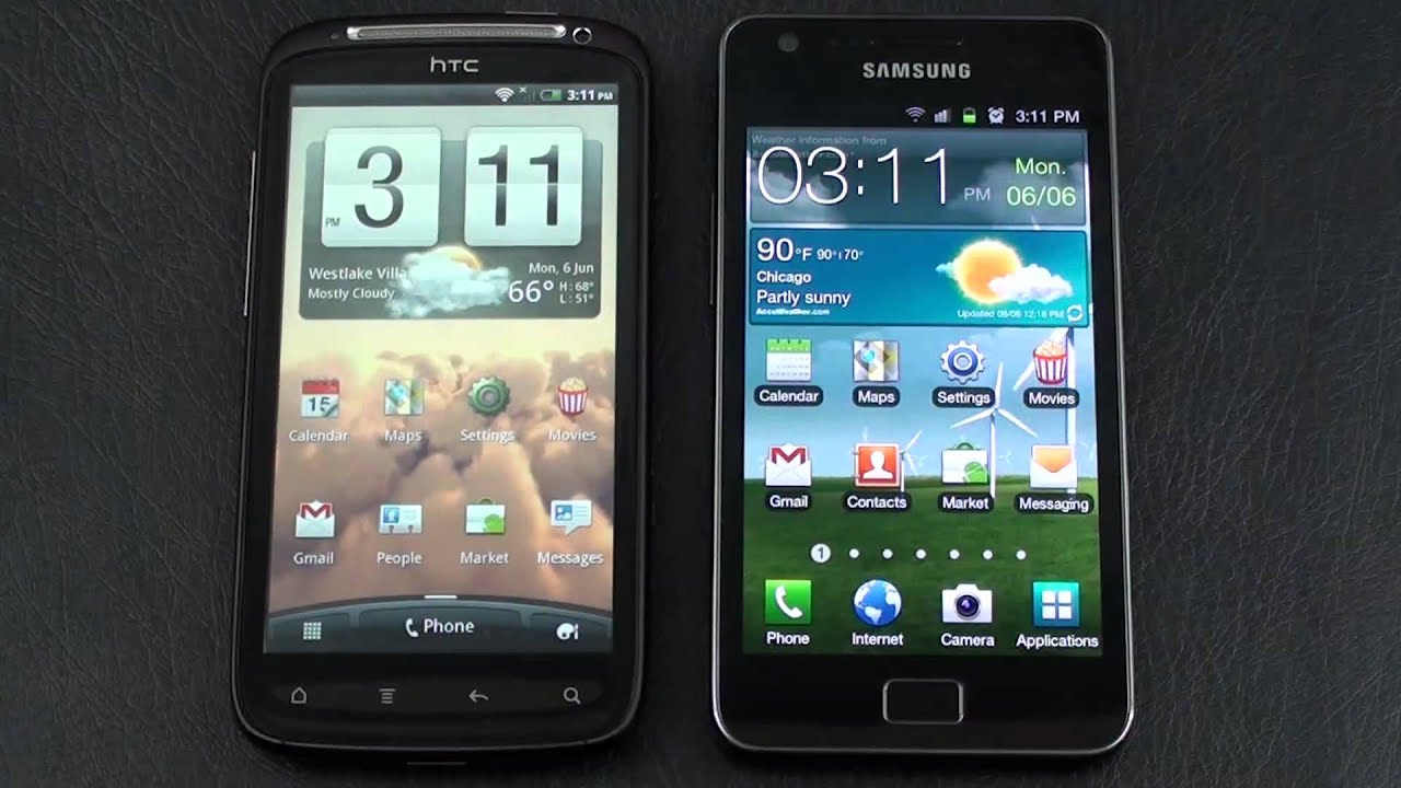 HTC Sensation vs Samsung Galaxy S II "Face Off"
