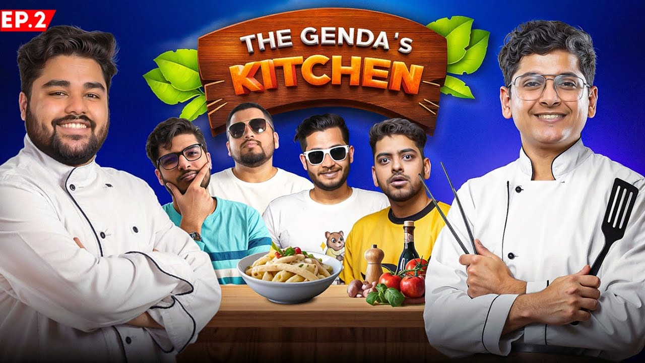 The Genda's Kitchen with Chief Guest Mortal Ft. S8UL Content Creators | Ep 2 White Sauce Pasta #s8ul