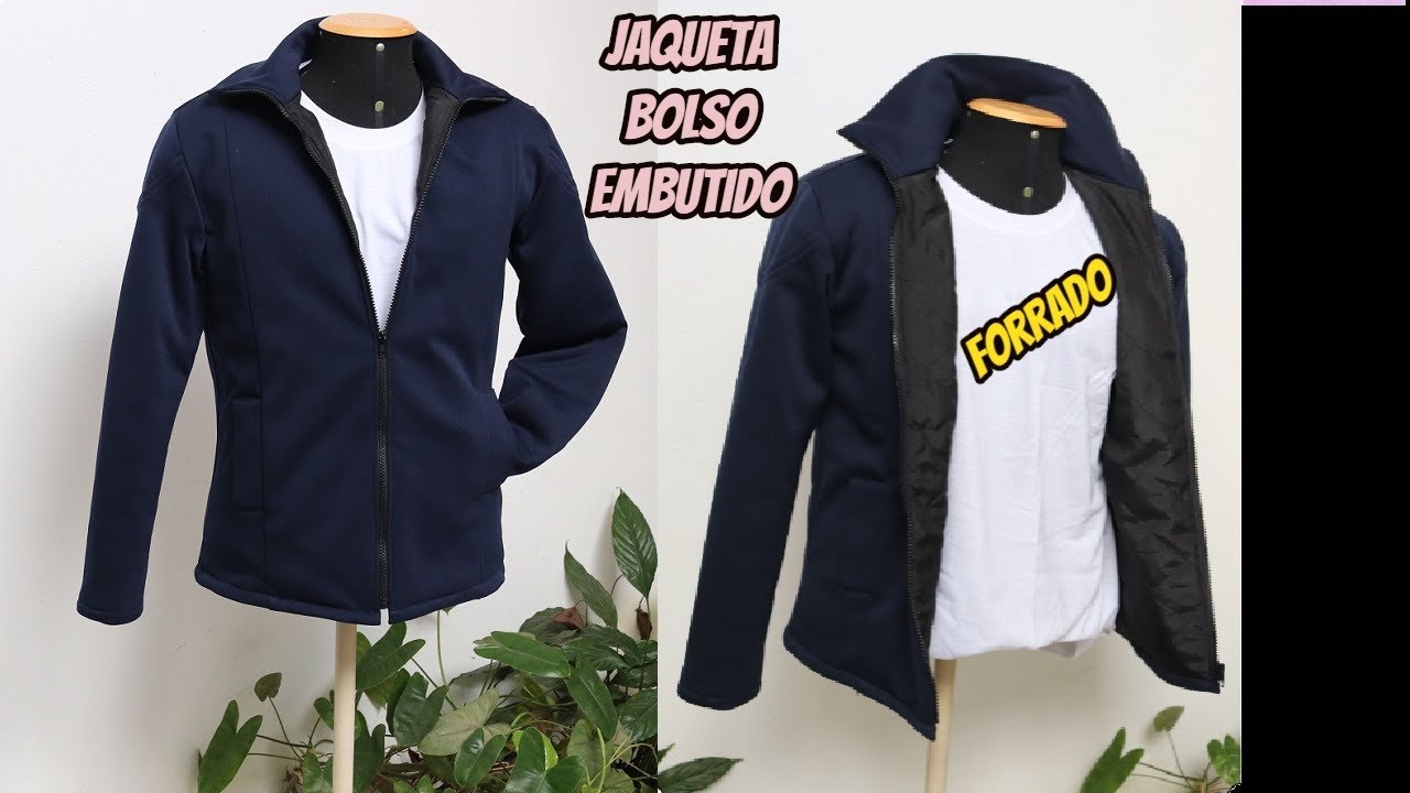 JAQUETA MASCULINA FORRADO COM BOLSO EMBUTIDO- Luciete Vasconcelos