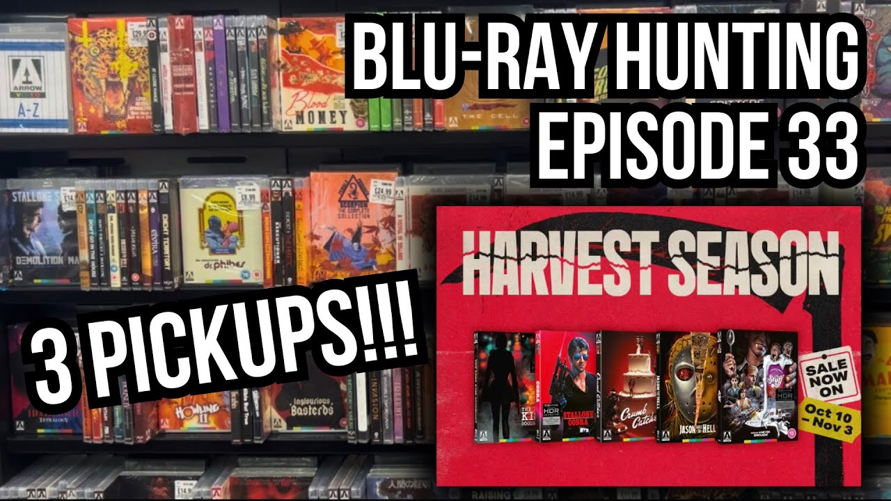 BLU-RAY HUNTING EPISODE 33 | NEW ADDITIONS TO THE HMV 3 FOR £50 & HUGE ARROW VIDEO HARVEST SALE!!!
