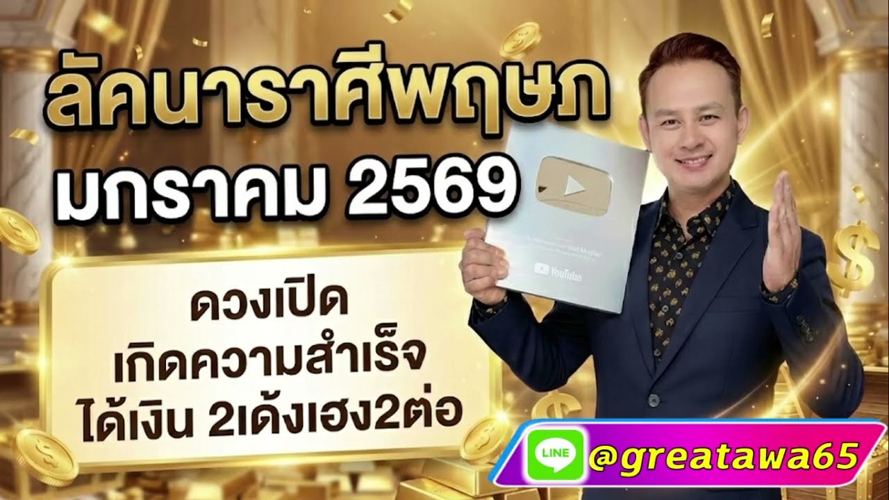 ลัคนาราศีพฤษภ มกราคม 2569 ดวงเปิดเกิดความสำเร็จได้เงิน2เด้งเฮง2ต่อรวย#พลังบวก #พฤษภ#ดวง#ราศีพฤษภ#รวย