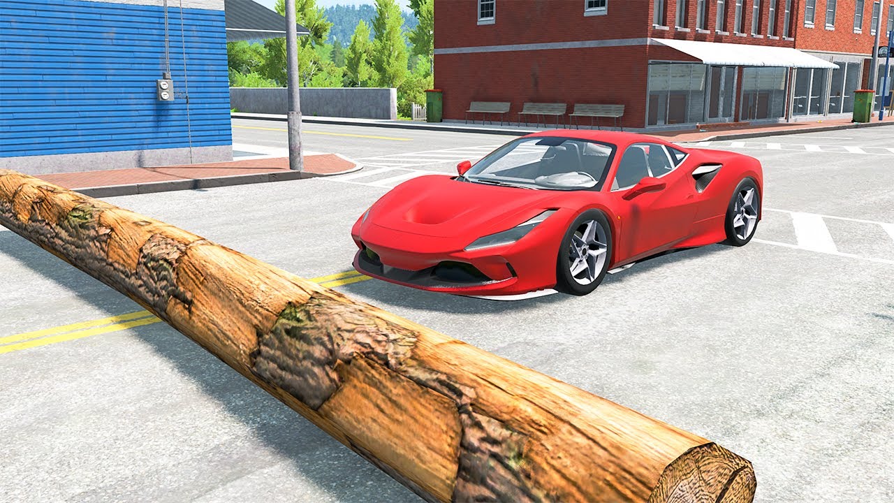 Cars vs Fallen Tree #1 - BeamNG DRIVE | SmashChan