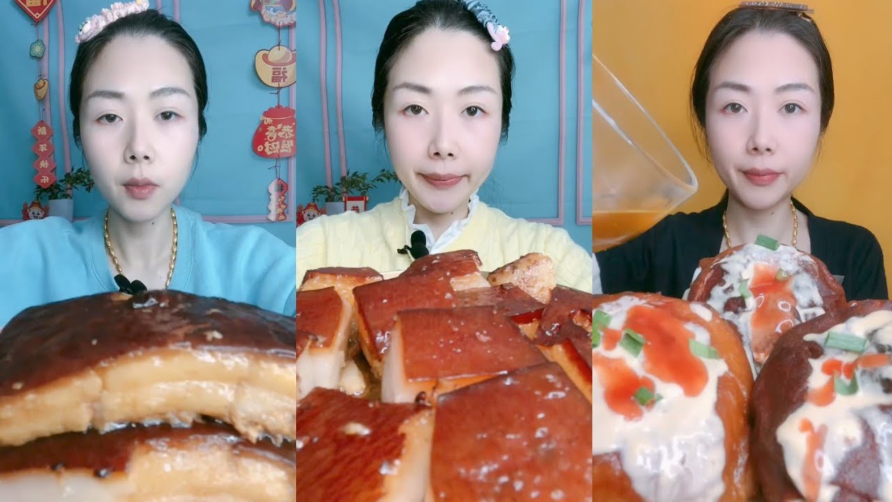 Eating Challenge: Eating pork braised pork belly beef 🍖🍖🍖#mukbang #pork #meat #belly 