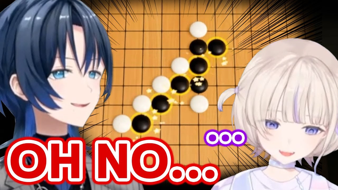 Ao panics after defating Hajime so easily at Gomoku【Hololive】