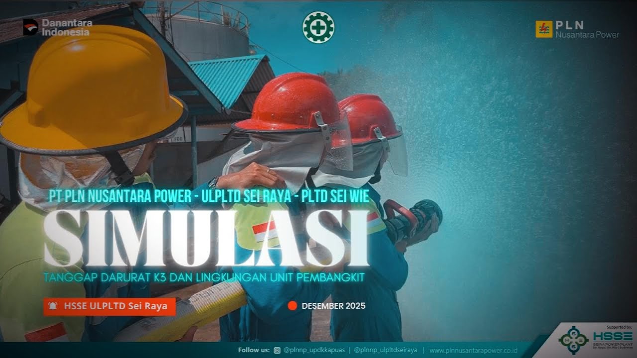 Simulasi Tanggap Darurat K3 dan Lingkungan di Area Unloading BBM PLTD Sei Wie