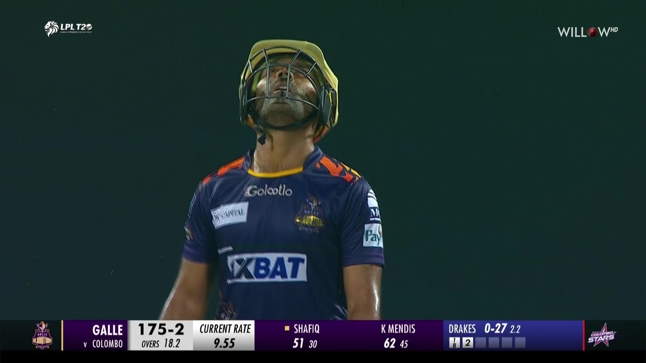 Asad Shafiq 58 runs vs Colombo Stars| 12th Match - Galle Gladiators vs Colombo Stars