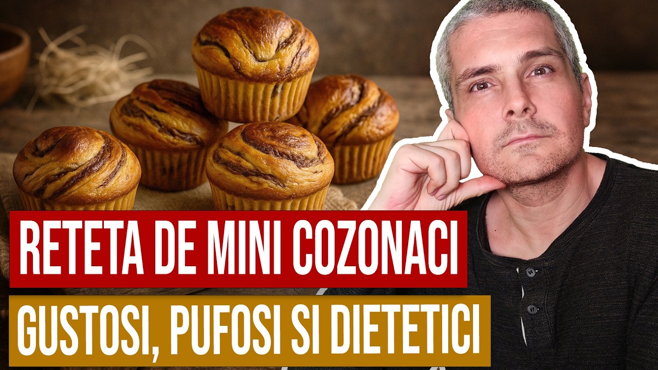 Mini cozonaci pufosi, gustosi dar cu putine calorii