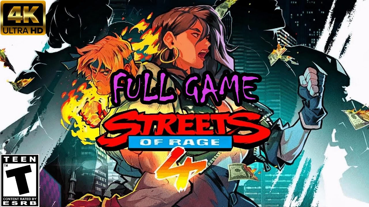 Streets of Rage 4 - Full Playthrough (1P Story Mode, All SoR4 Characters)