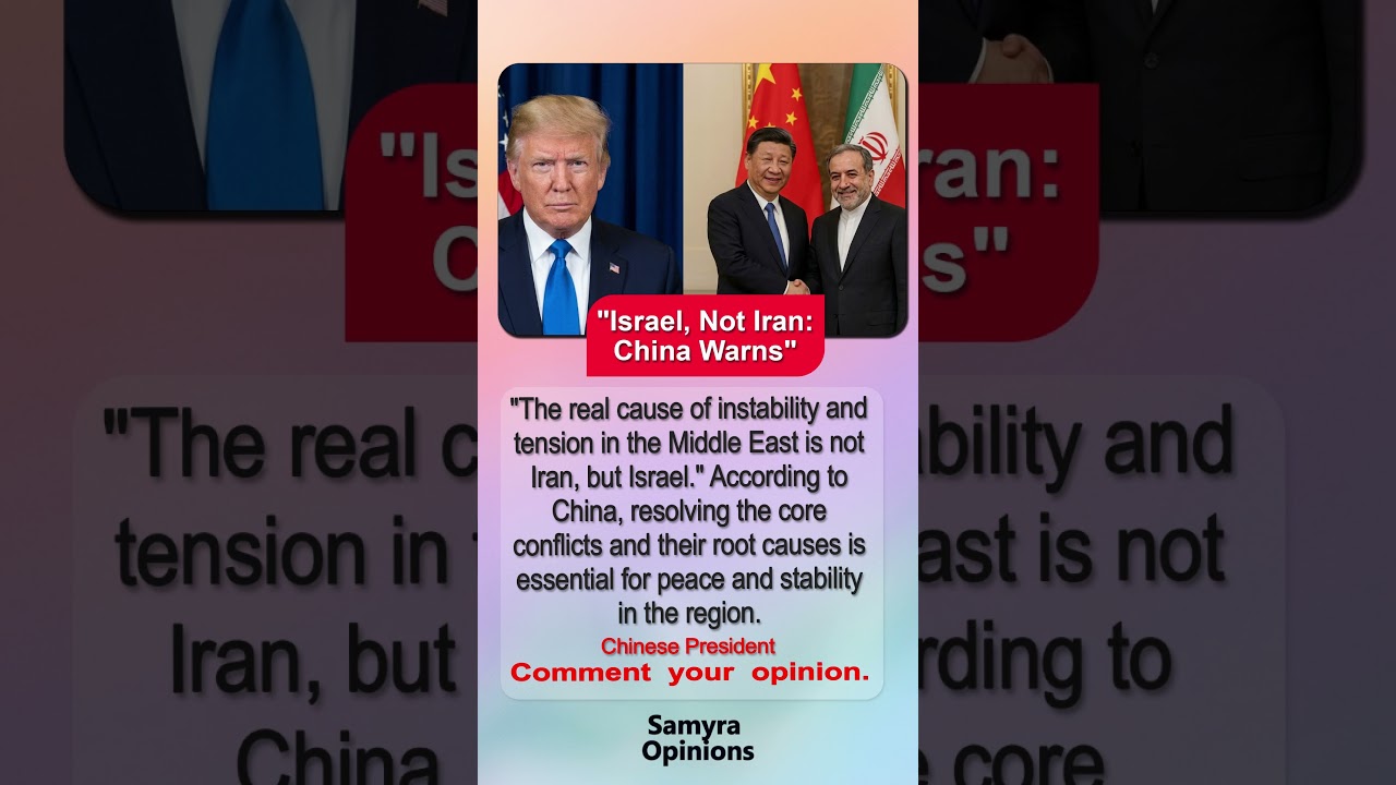 Chinese President Xi Jinping's Bold Move On Israel-Iran War  #trendingnow