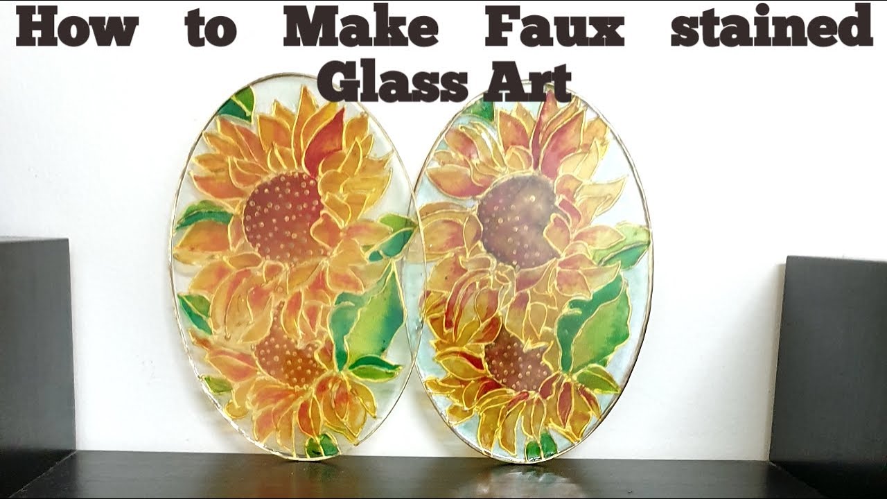 How to make faux stained glass art #fauxstainedglass #epoxyfauxstainedglass #fauxtainedglassart