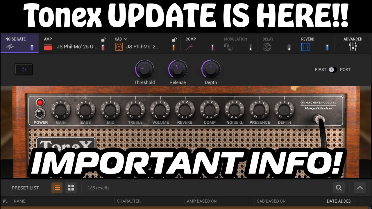 Tonex Update IS HERE! | IMPORTANT INFO! (Manual, Settings Etc.)