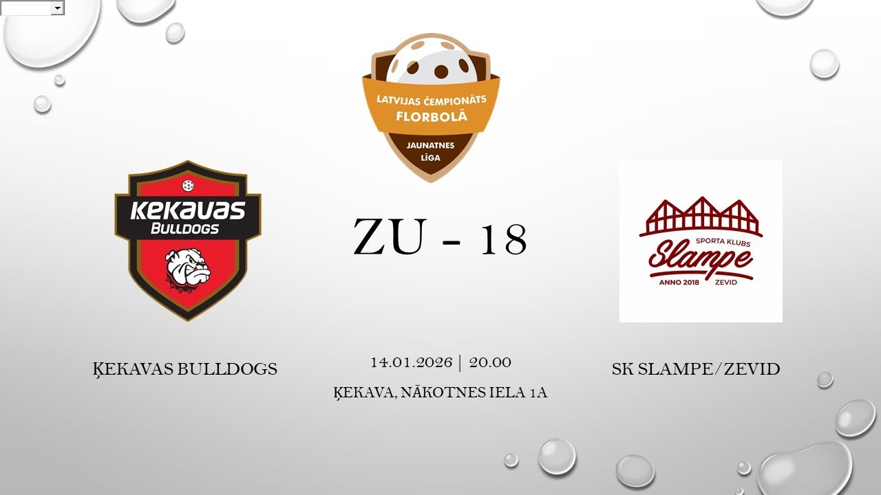 ZU18 Ķekavas Bulldogs & SK Slampe/ZEVID 14.01.2026 PLAYOFF 1/4 fināla 2. spēle