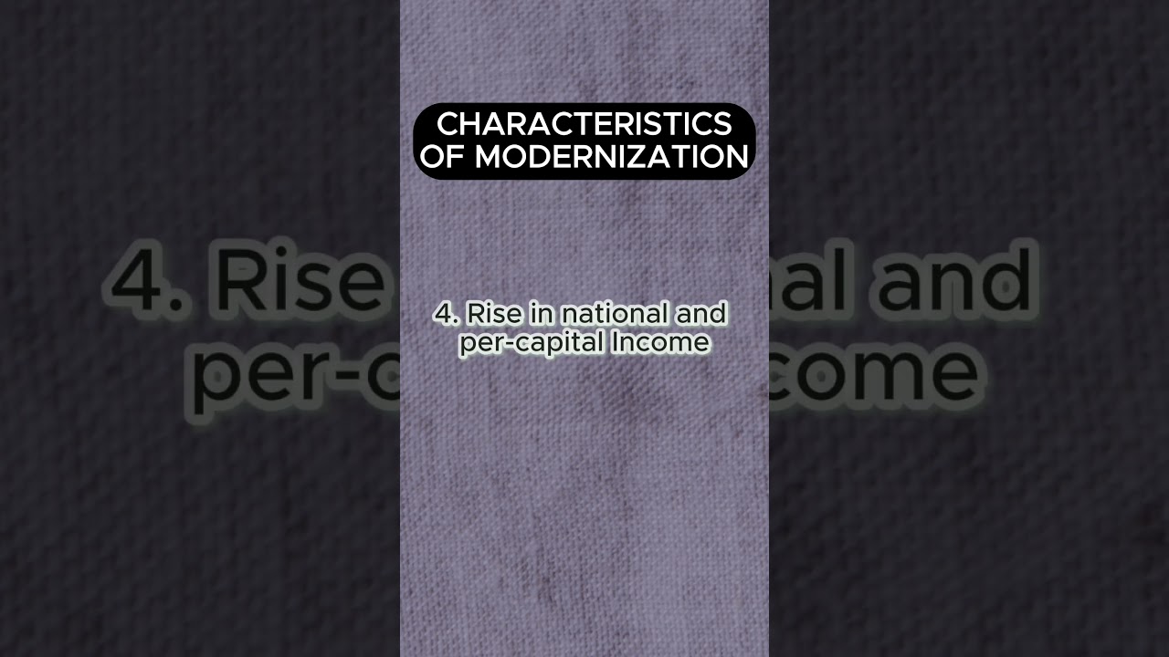 Modernization Characteristics #shortsfeed #sociology  #socialclass