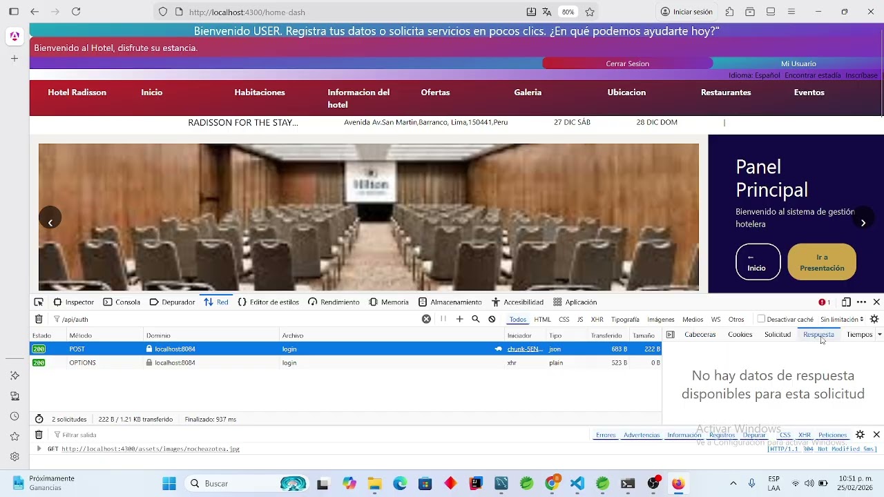 Explicacion de  proyecto Gestion_Hotelera_Radisson, con tecnologias: Angular21+Springboot+MYSQL