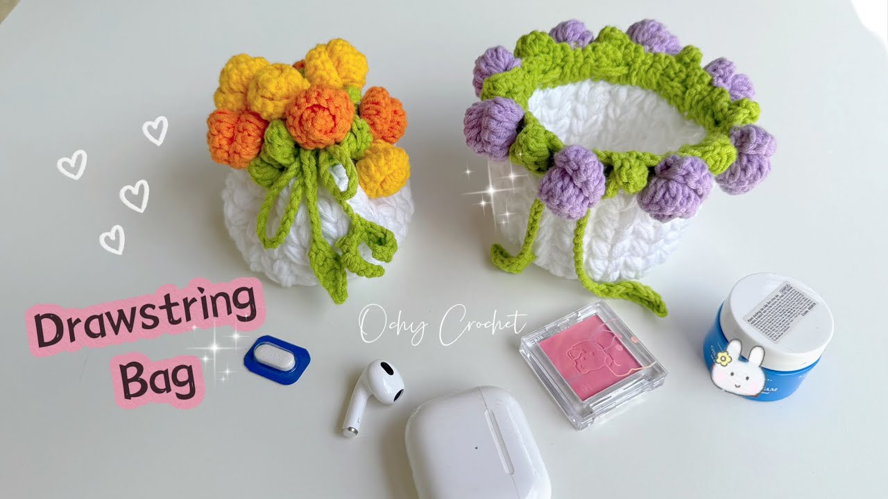 Easy Crochet Rose Bag Tutorial 💕 | Móc Túi Hoa Hồng Đơn Giản Cho Người Mới