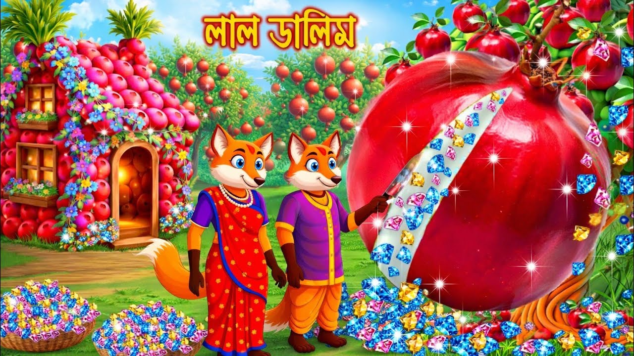 পুকুরে জাদুর ড্রাগন গাছ | Fox cartoon | Bangla cartoon | Rupkother Golpo | cartoon video |