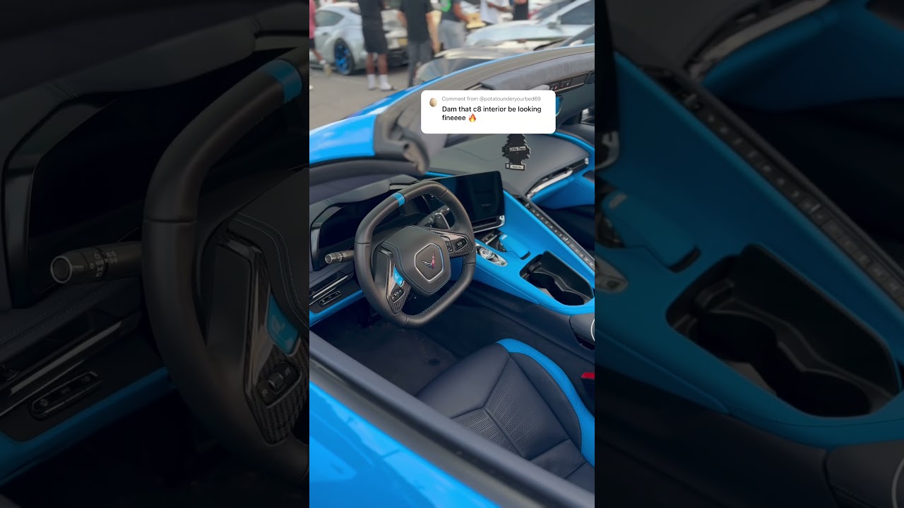 C8 Corvette 3LT Blue Interior is AWESOME #corvette #interior #blue