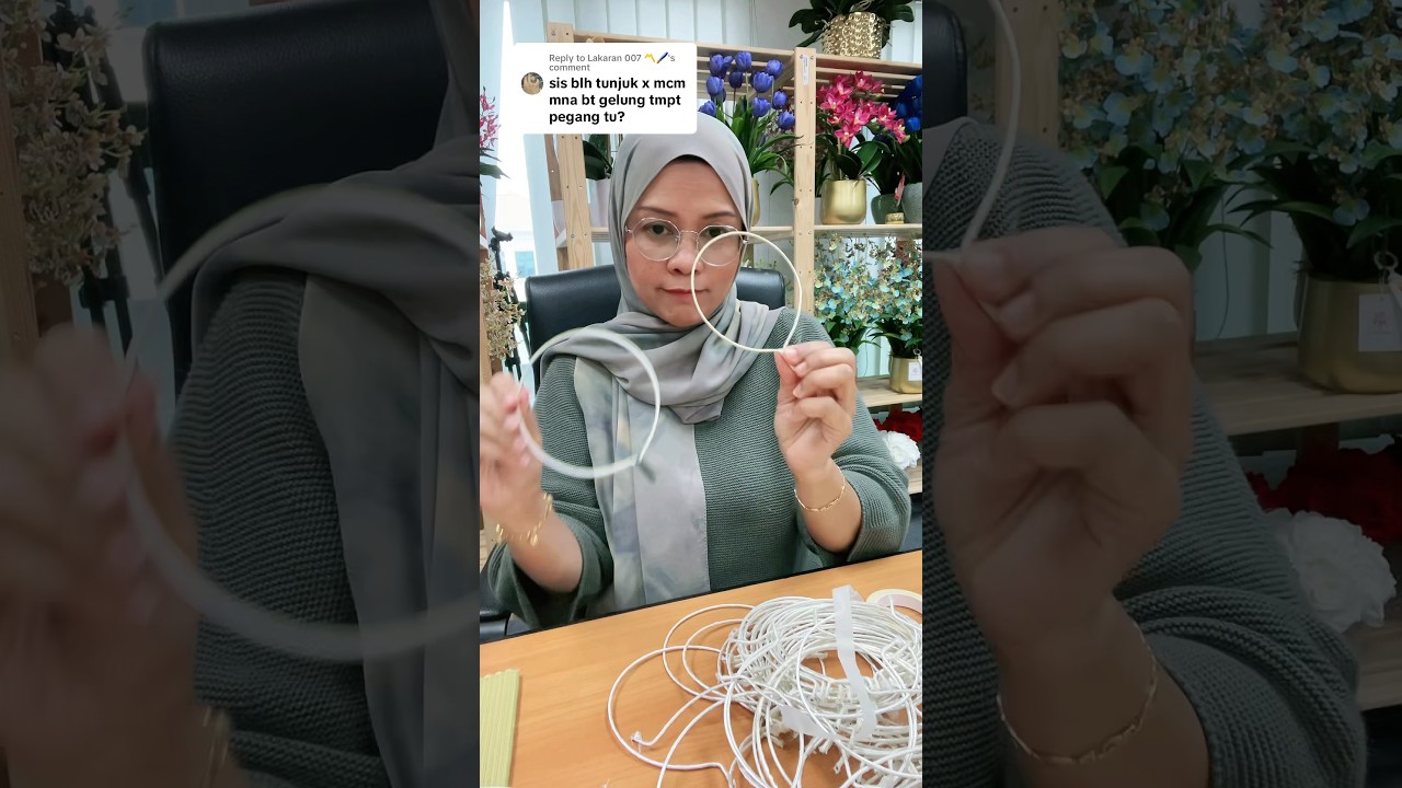DIY pemegang atau gelung bunga telur gantung #bungatelur