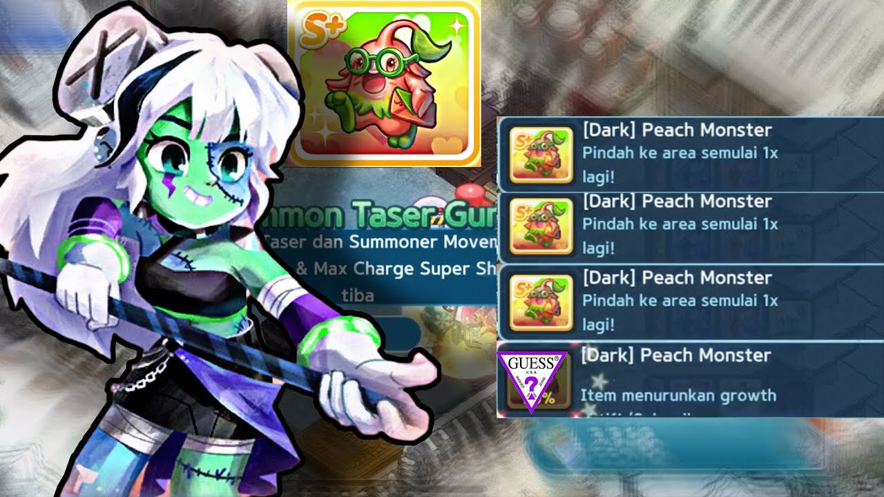 REKORRR GACHA PENDANT NEW DARK PEACH MONSTER TERMAHALLL !!!