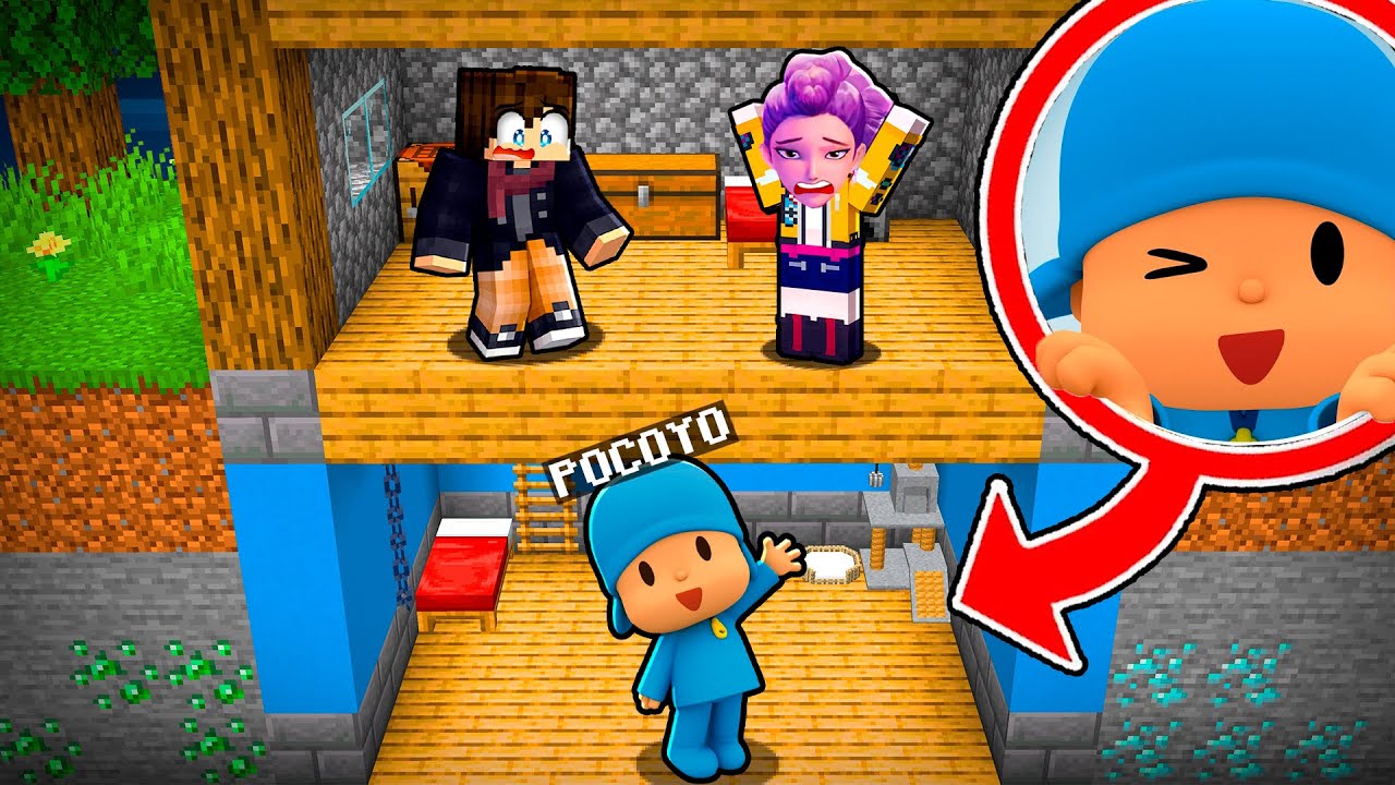 Le PERSONNAGES BLEUE se CACHE en DESSOUS de ma MAISON sur Minecraft ! ( avec RUMI KPOP DEMON HUNTER)