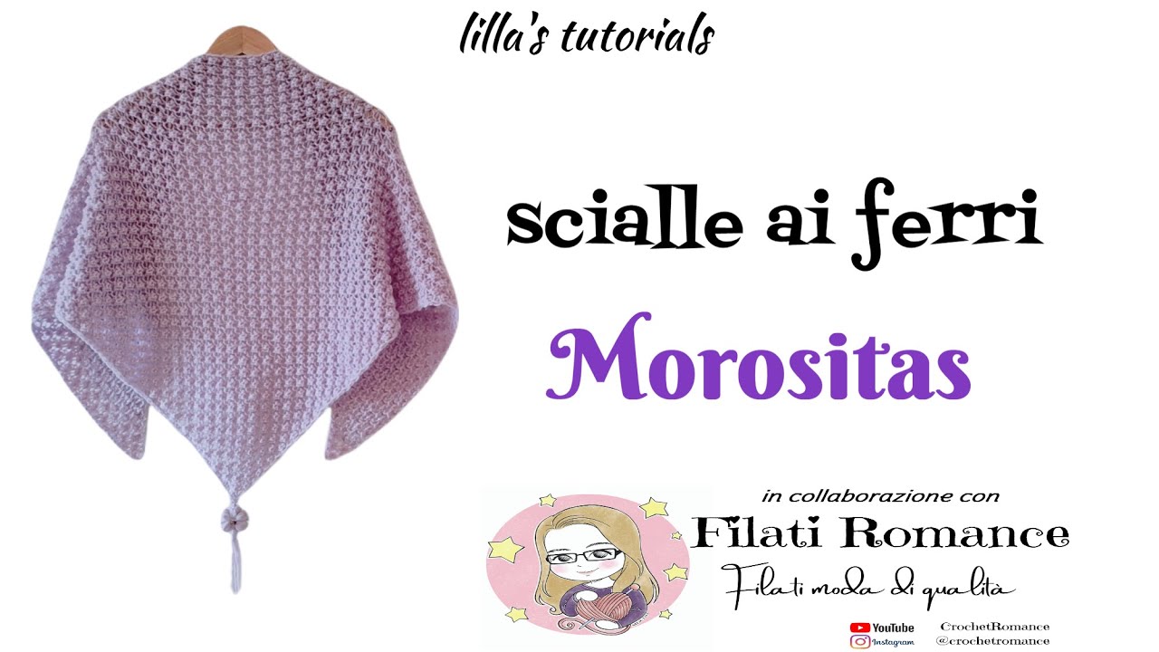 lilla's tutorials: scialle asimmetrico ai ferri MOROSITAS