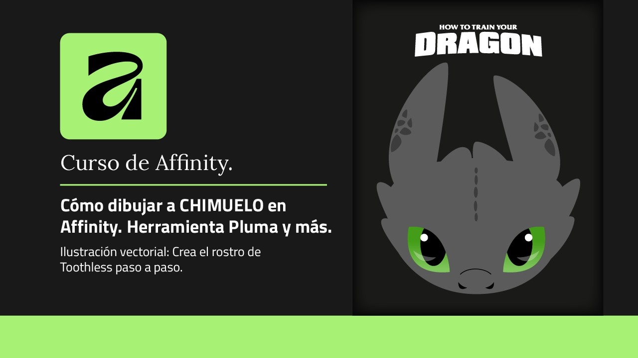 Domina la PLUMA y DEGRADADOS en Affinity #Chimuelo #httyd #vectores #tutorial #affinity #tutorial