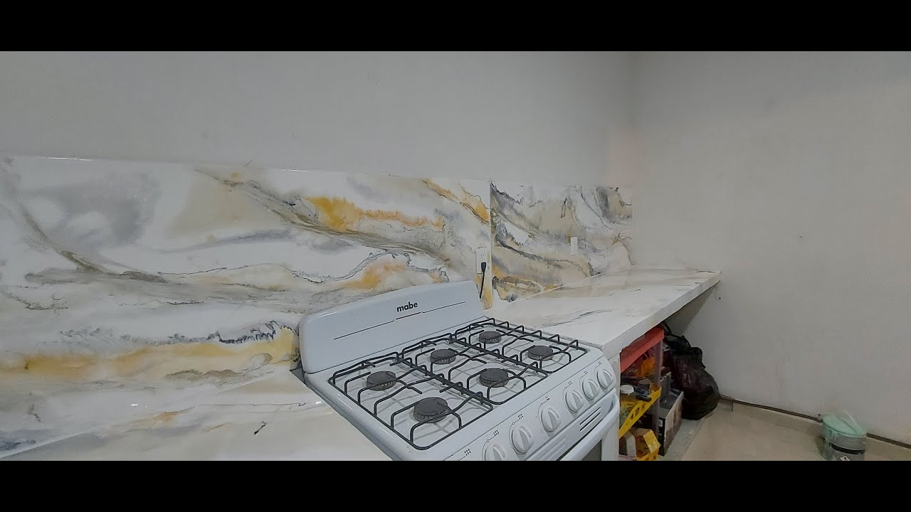 COCINA CON TÉCNICA DE VERTIDO/KITCHEN WITH POURING TECHNIQUE | RESINA CREATIVA