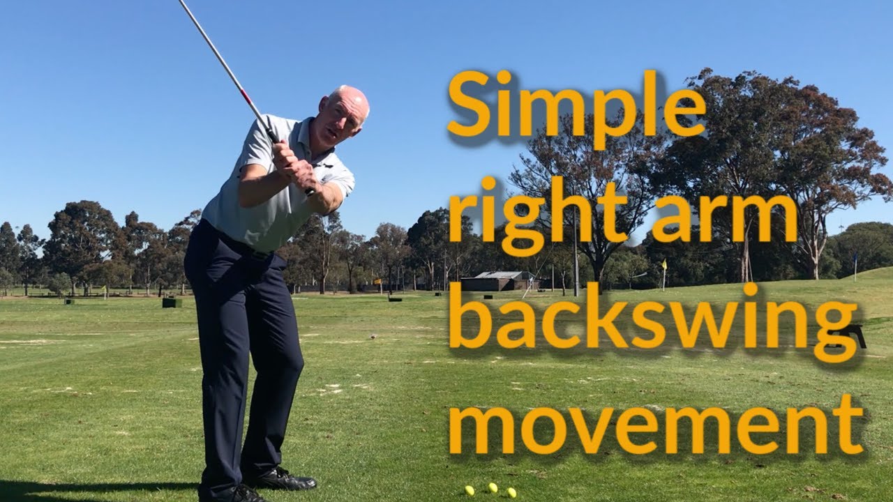 Right arm movement in your golf backswing