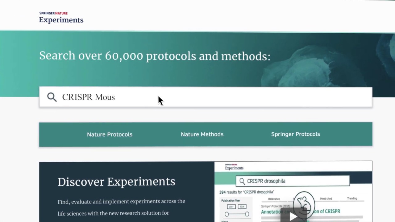Preview Springer Nature Experiments