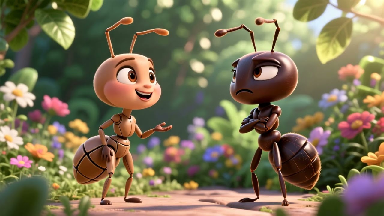 النملة الكريمة والنملة البخيلة 🐜