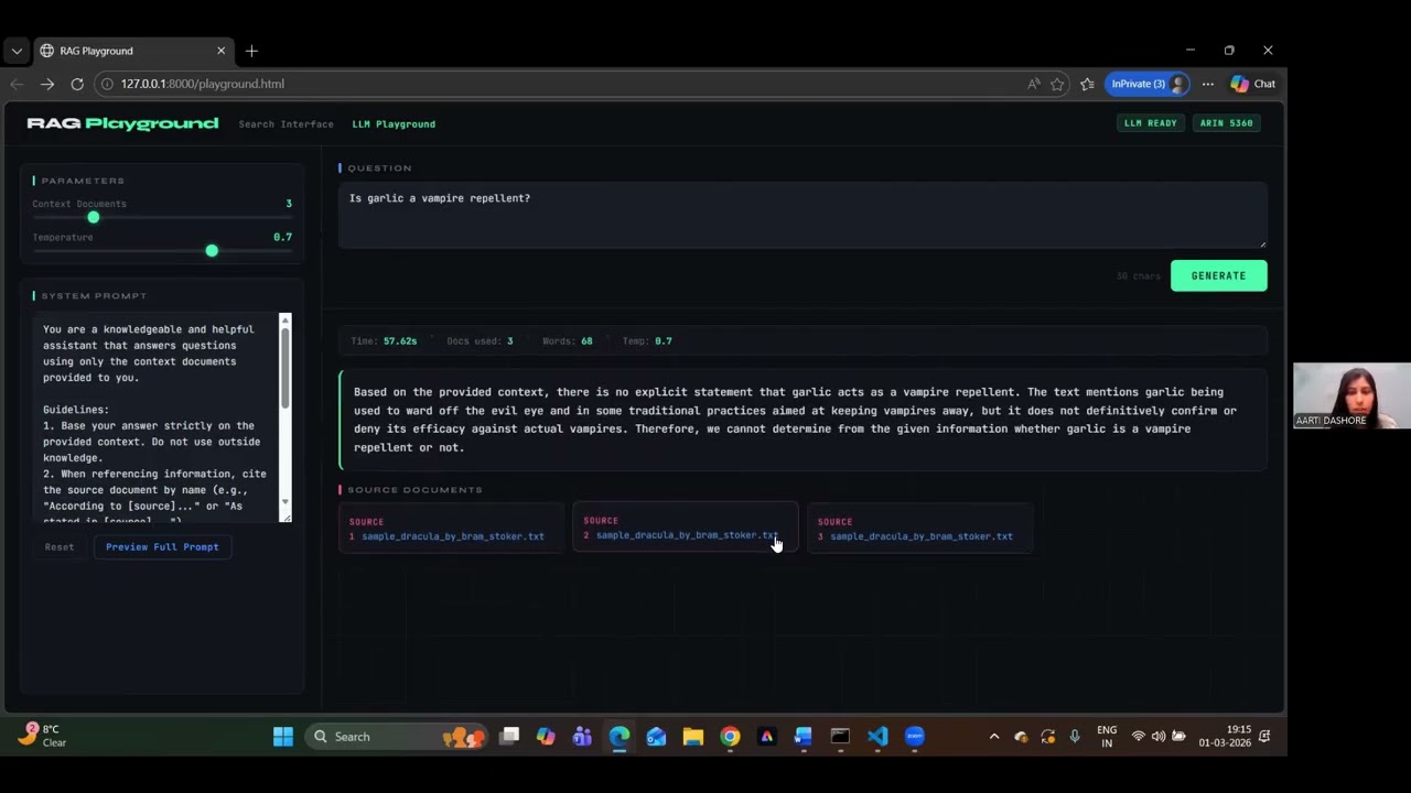 I Built a Local RAG AI on My Laptop (No API Key Needed)| AI Systems | Aarti Dashore