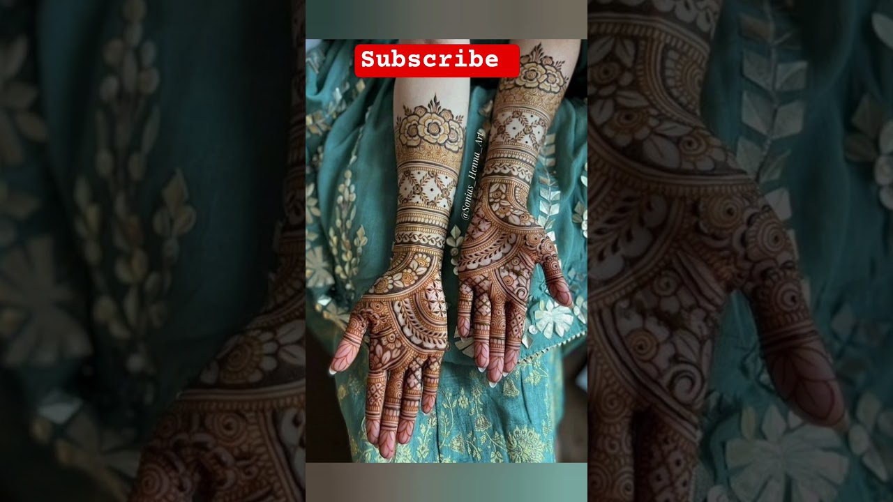 front hand bridal mehndi designs