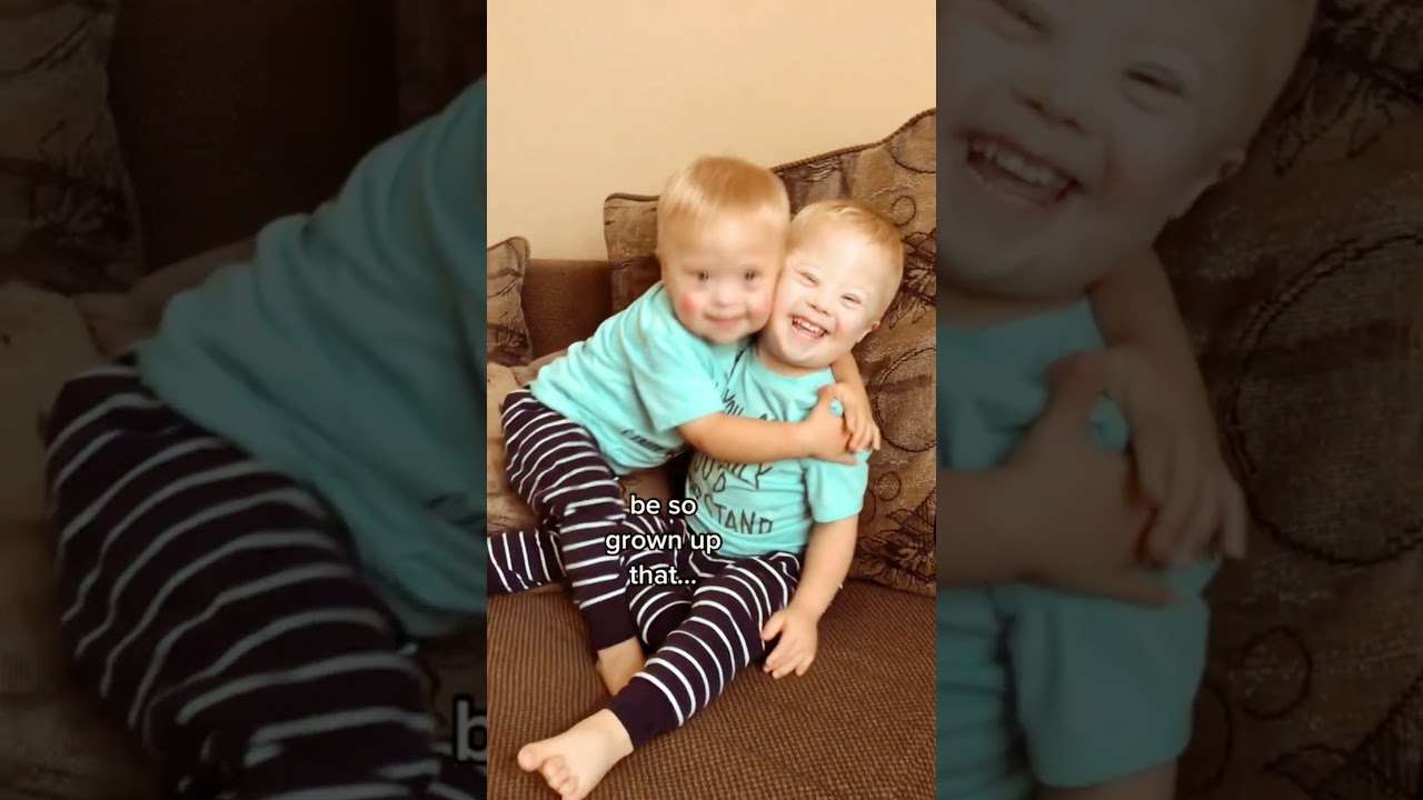Twins with Down Syndrome Double Cuteness #shorts