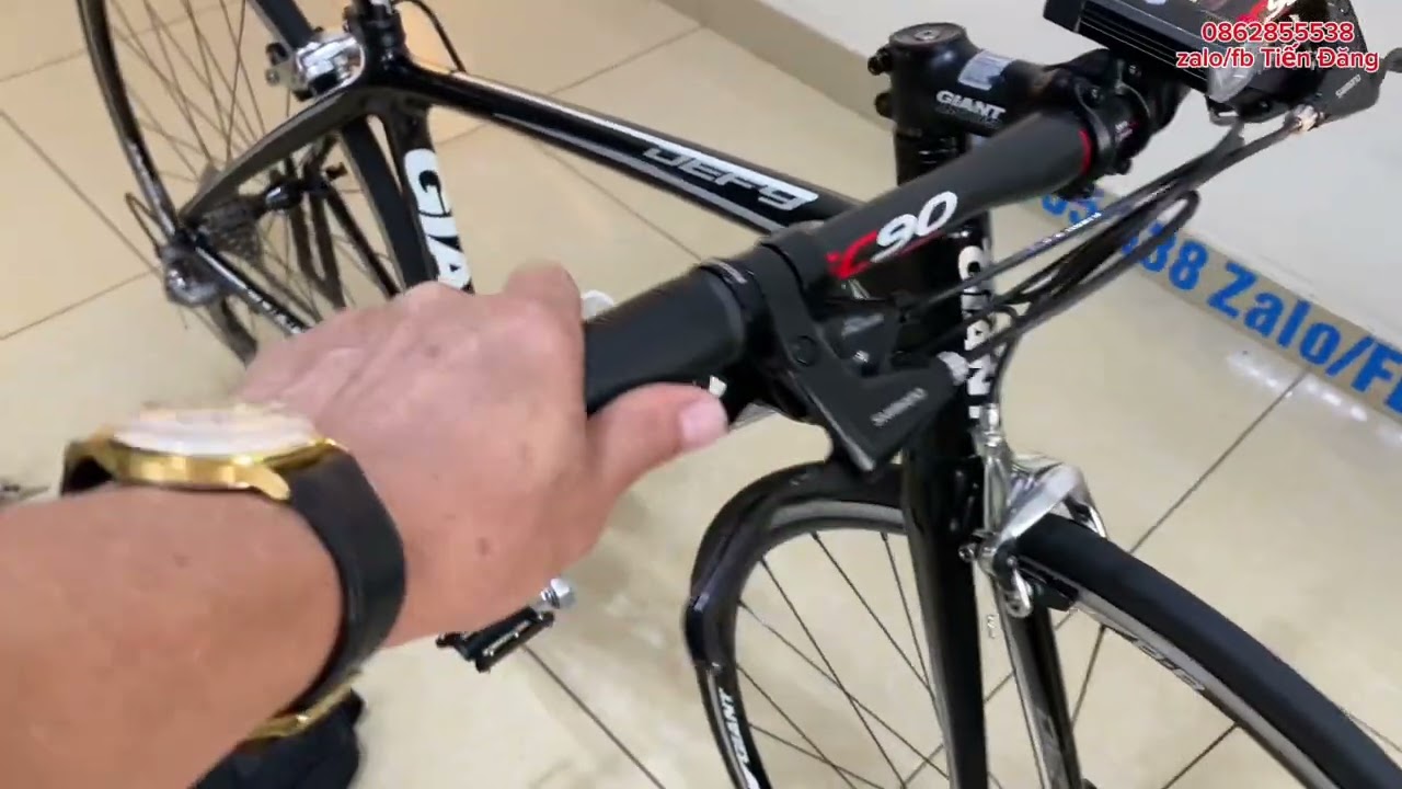 Xe đẹp & phụ kiện chính hãng mới về,touring GIANT DEFY compostte3 carbon và giầy,đèn,củ đề,cụm phanh