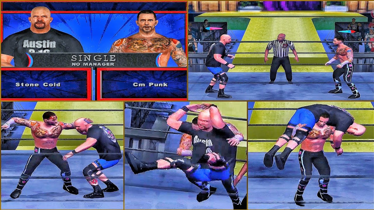Stone cold Vs CM punk WWE 2k22 PS2 mod SmackDown HCTP 1080p 60fps gameplay