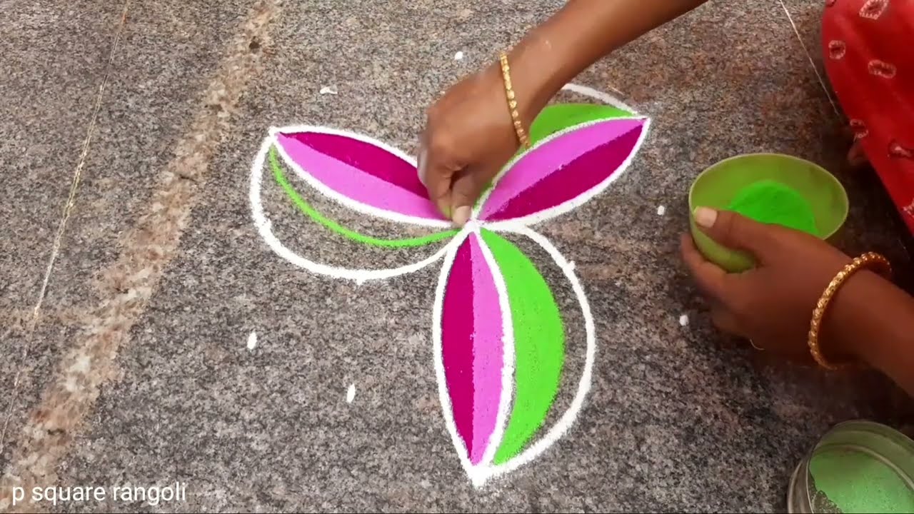 simple rangoli| dot kolam|   3d kolam|p square rangoli