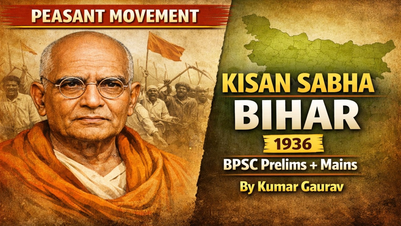 KISAN SABHA MOVEMENT – BIHAR” (Most Effective for BPSC) | By Kumar Gaurav