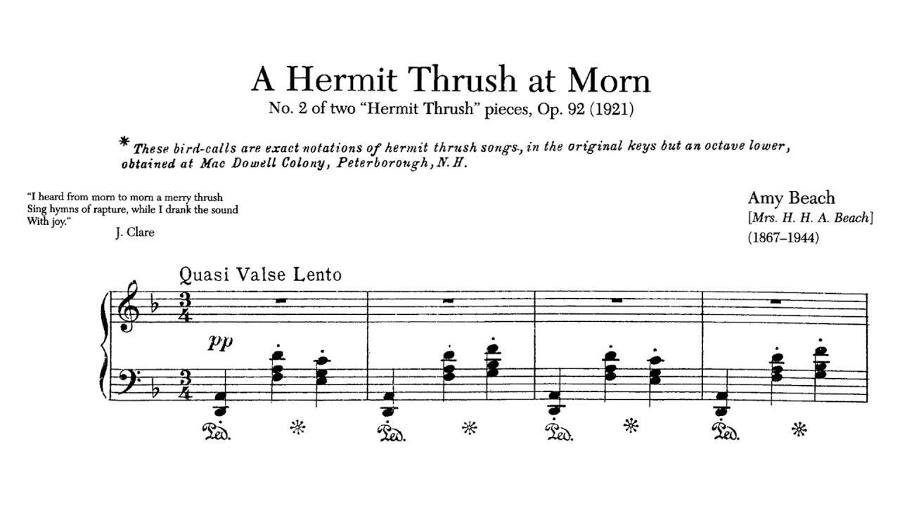 Amy Beach - Hermit Thrush at Morn, Op.92