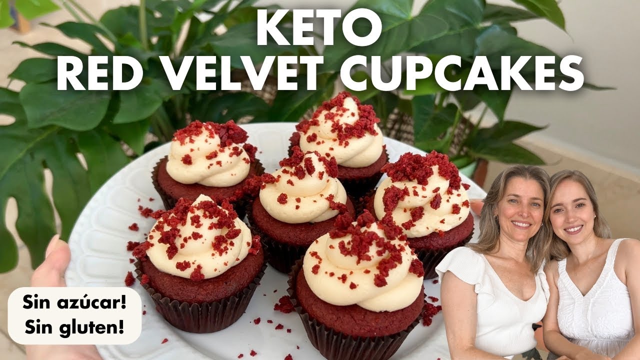 CUPCAKES DE RED VELVET - ¡SIN AZÚCAR NI GLUTEN!