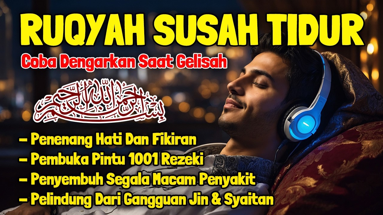 Susah Tidur Coba Dengarkan Surah Pengantar Tidur Merdu Ruqyah Susah Tidur Menghilangkan Stres Resah