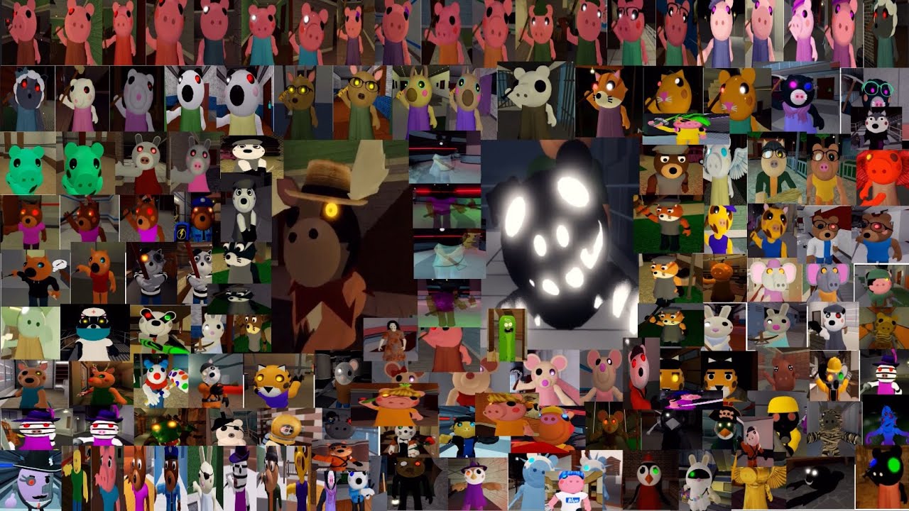 Piggy All Book 1,2, Extras, Old designs and New Book 2 Chapter 9 skins jumpscares
