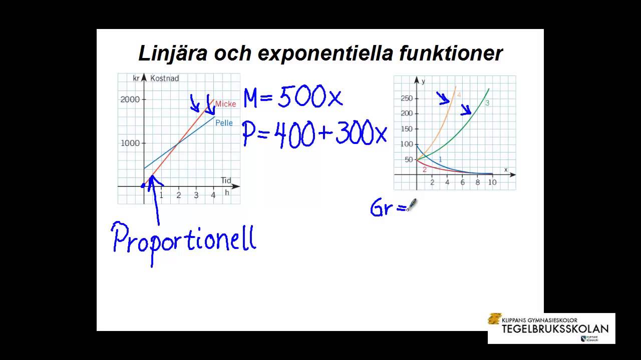Mattebettan - Linj&auml;r o exponentiell