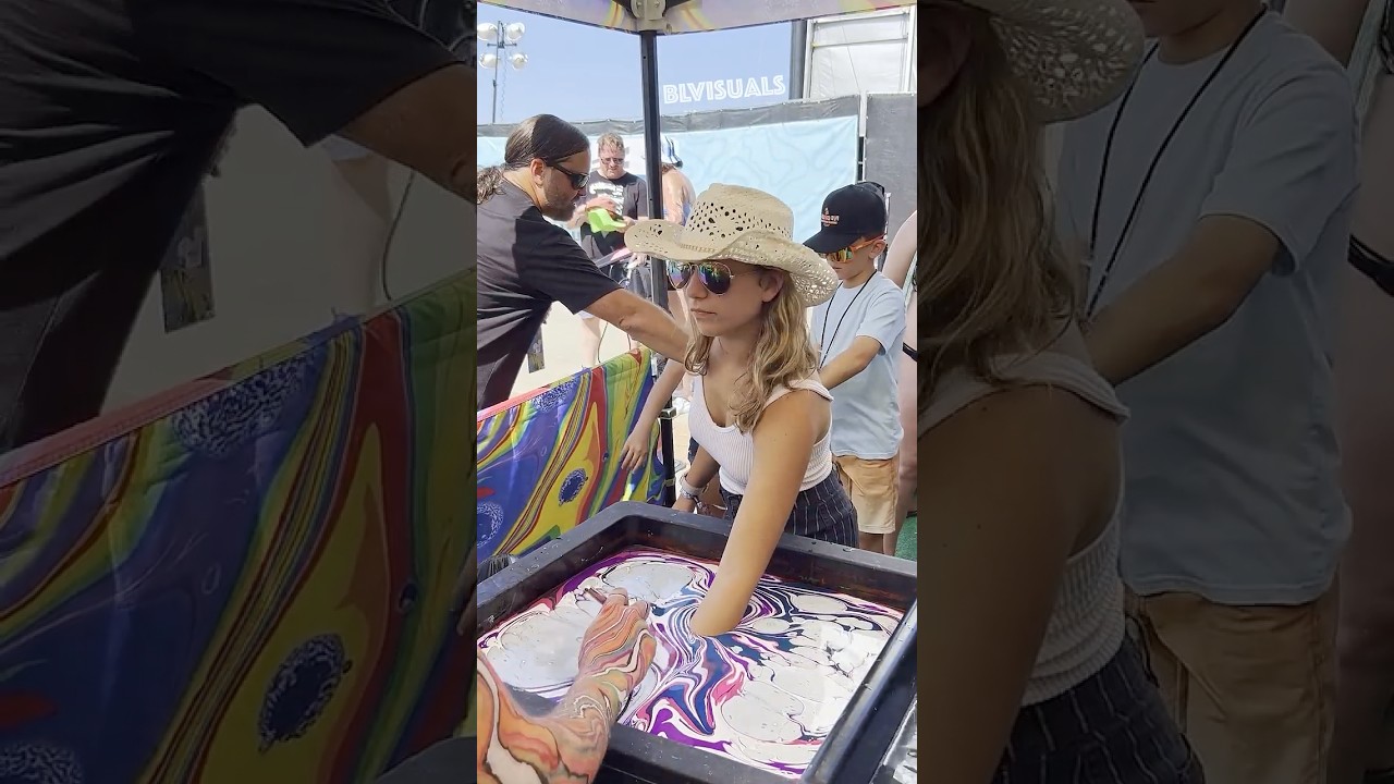 Body Marbling Arm Paint Process by BLVisuals @ Beach It Festival